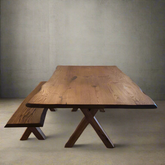 Live Edge Jointed Red Oak Dining Table